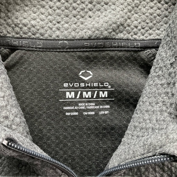 NWT EvoShield 1/2 Zip Jacquard Pullover Men’s MEDIUM Charcoal Grey Textured - Picture 6 of 11